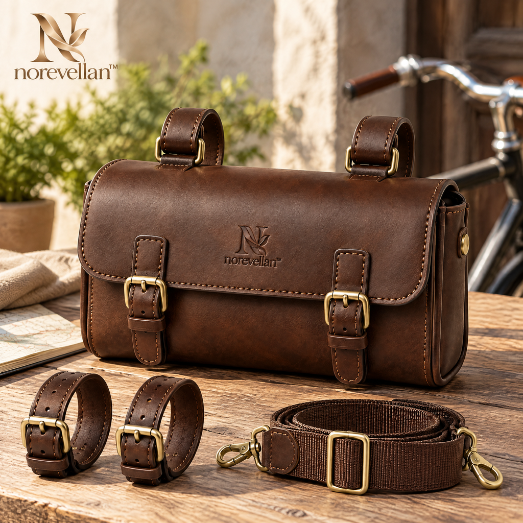 Vellmont Leather Bicycle Handlebar Bag image 1