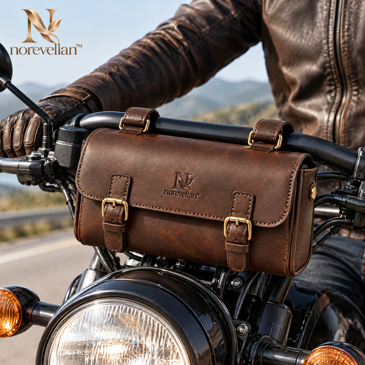 Vellmont Leather Bicycle Handlebar Bag image 3