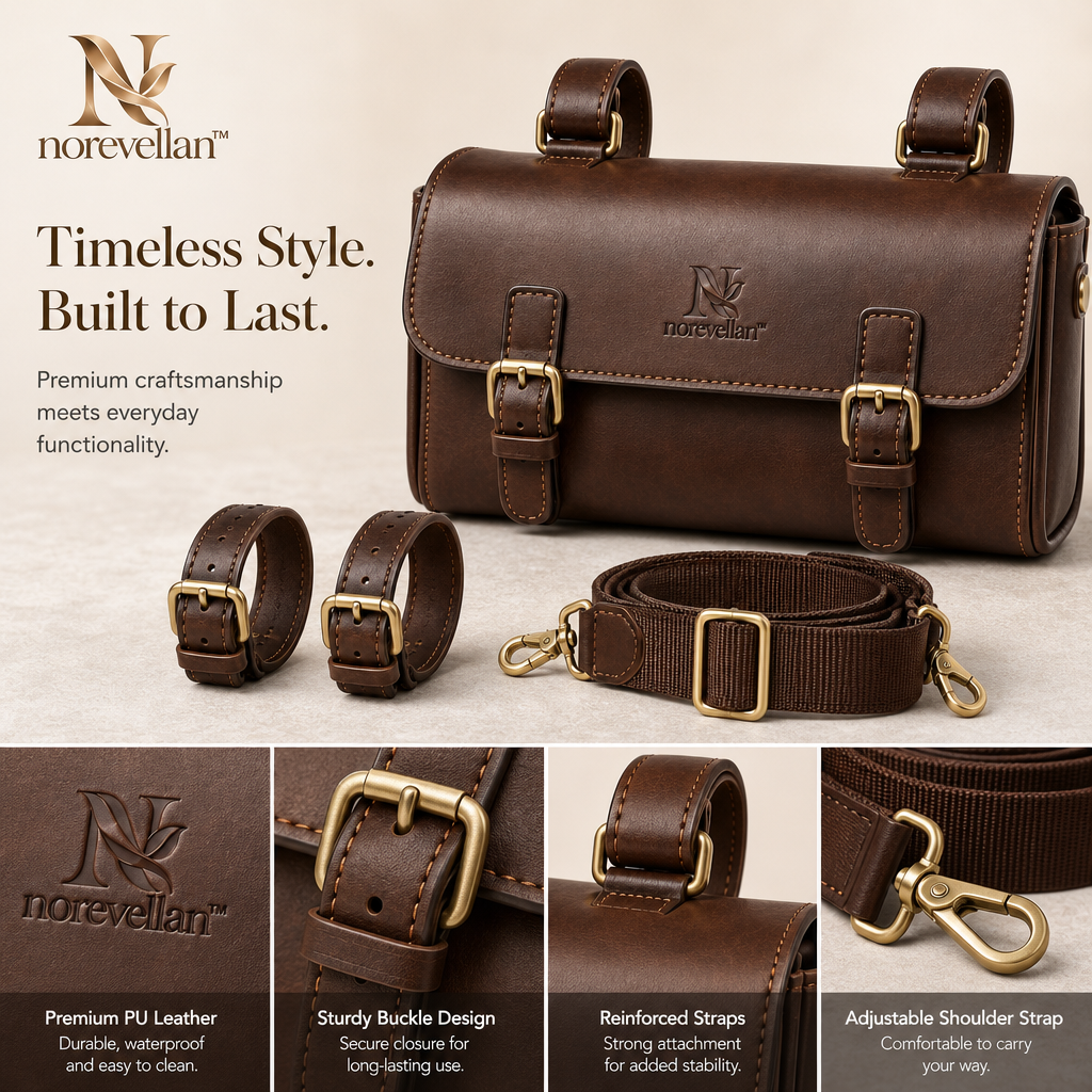 Vellmont Leather Bicycle Handlebar Bag image 4