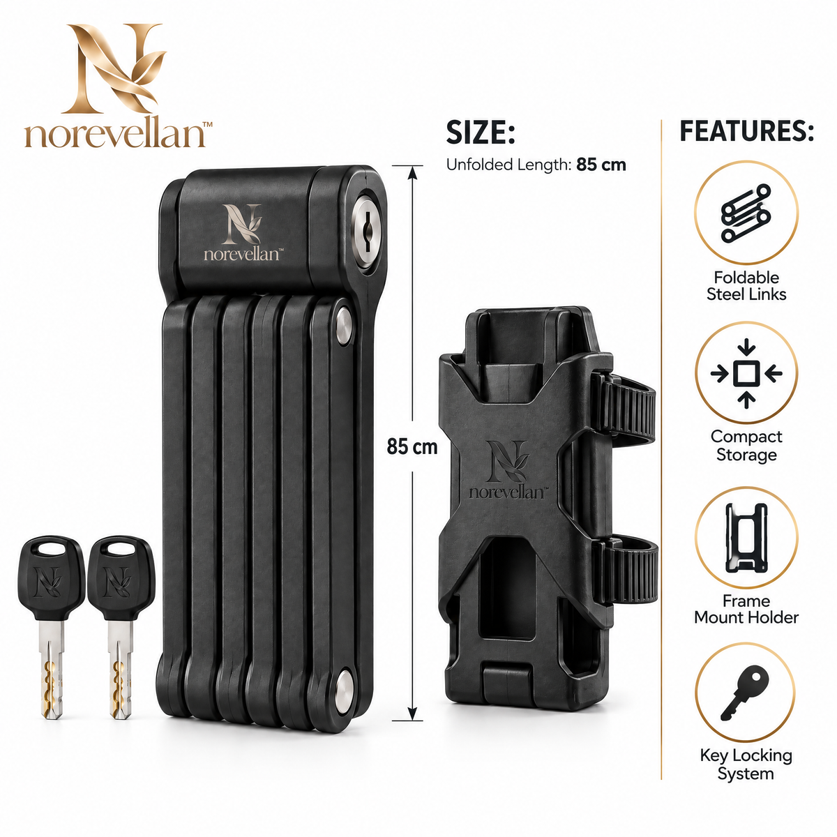 Arclune Foldable Bicycle Lock image 5